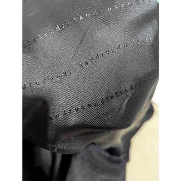 Caramel by Rosa & Rose Women's Black Solid Long-Sleeve Tie-Belt Net Trim Jacket - Picture 10 of 10